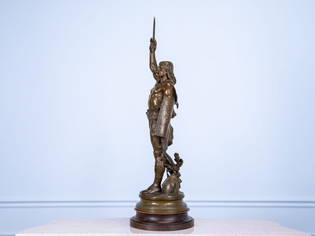 Антикварна бронзова скульптура «Верцингеторикс», A. Gaudez