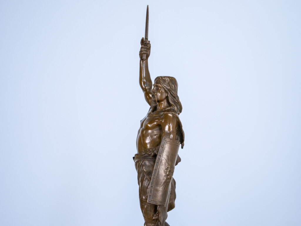 Антикварна бронзова скульптура «Верцингеторикс», A. Gaudez