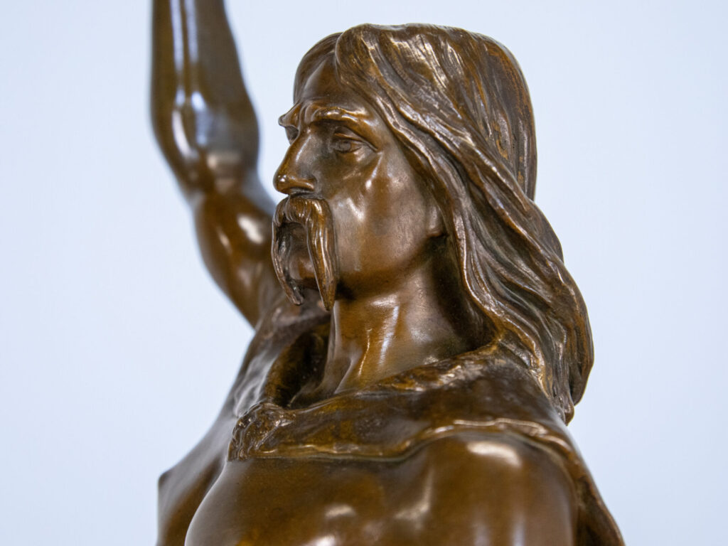 Антикварна бронзова скульптура «Верцингеторикс», A. Gaudez