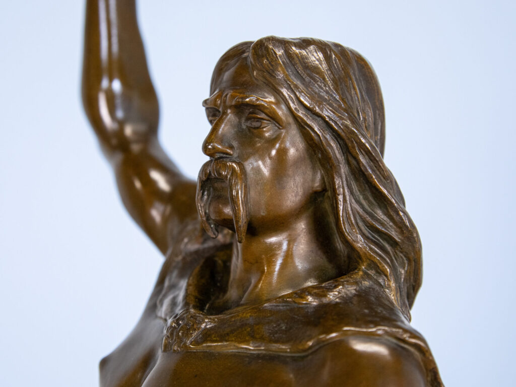 Антикварна бронзова скульптура «Верцингеторикс», A. Gaudez