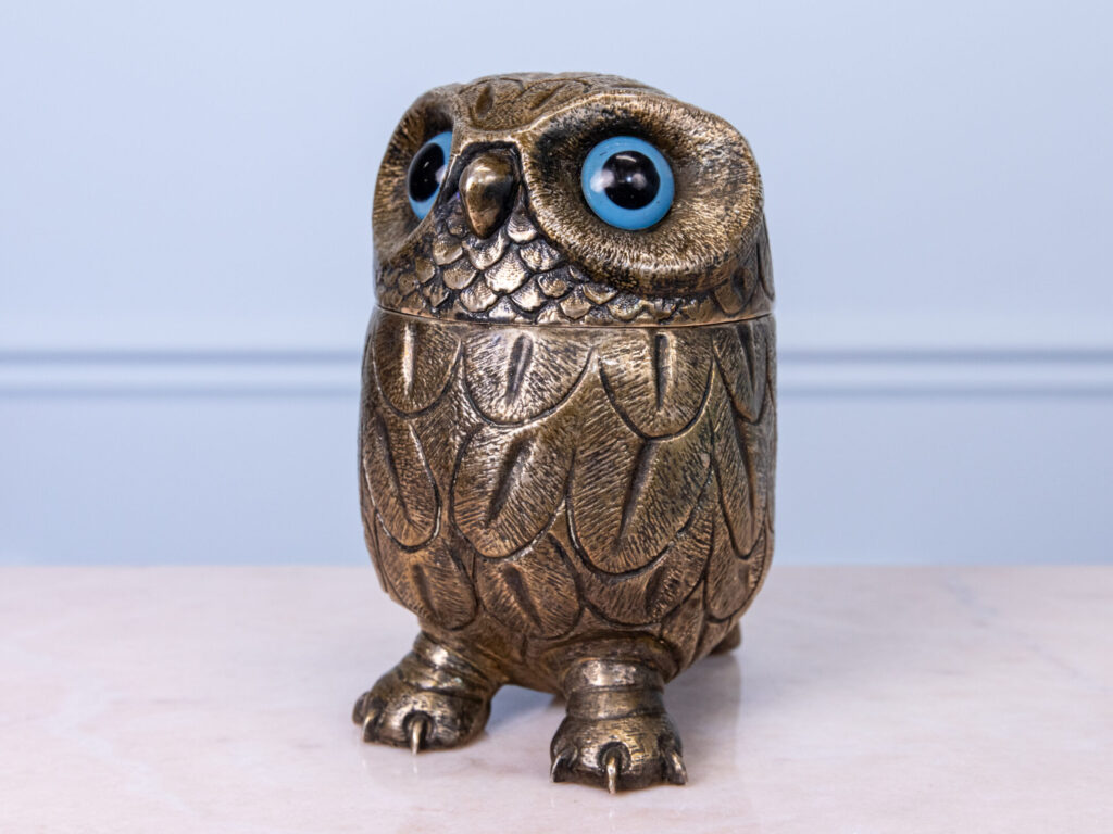 BN4A6697 Вінтажна ємність для льоду у вигляді сови