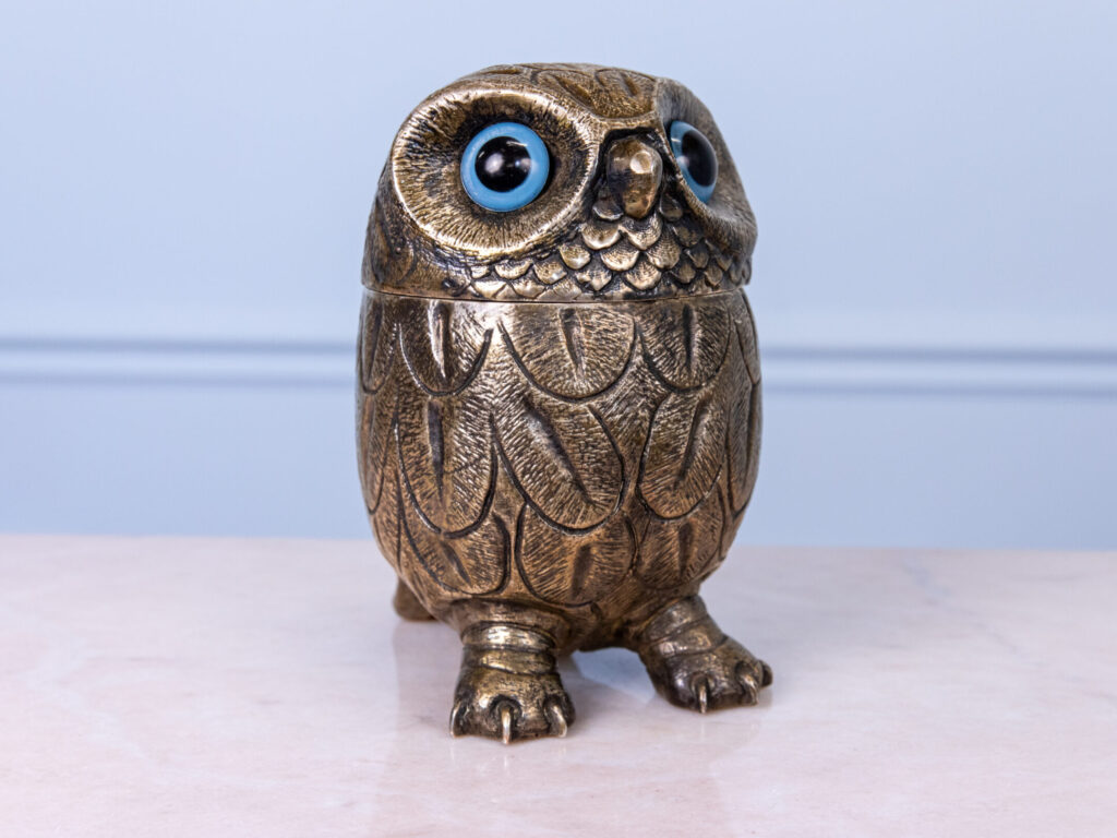 BN4A6713 Вінтажна ємність для льоду у вигляді сови