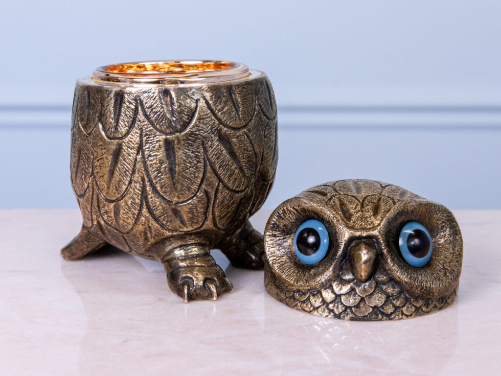 BN4A6714 Вінтажна ємність для льоду у вигляді сови