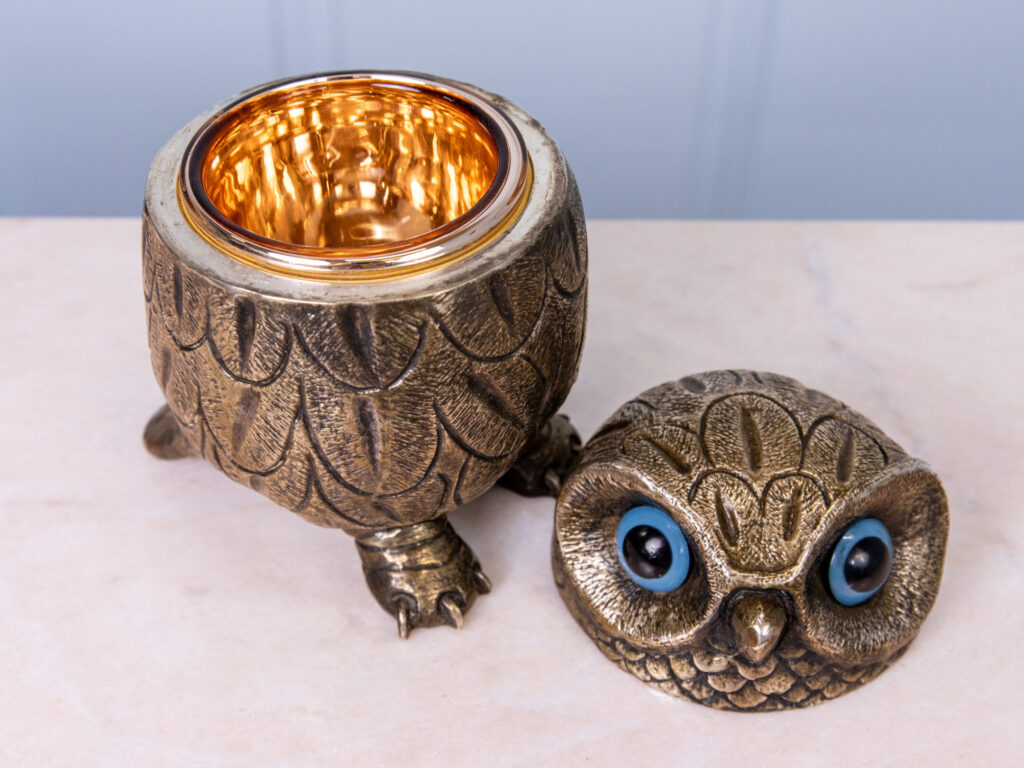 BN4A6716 Вінтажна ємність для льоду у вигляді сови