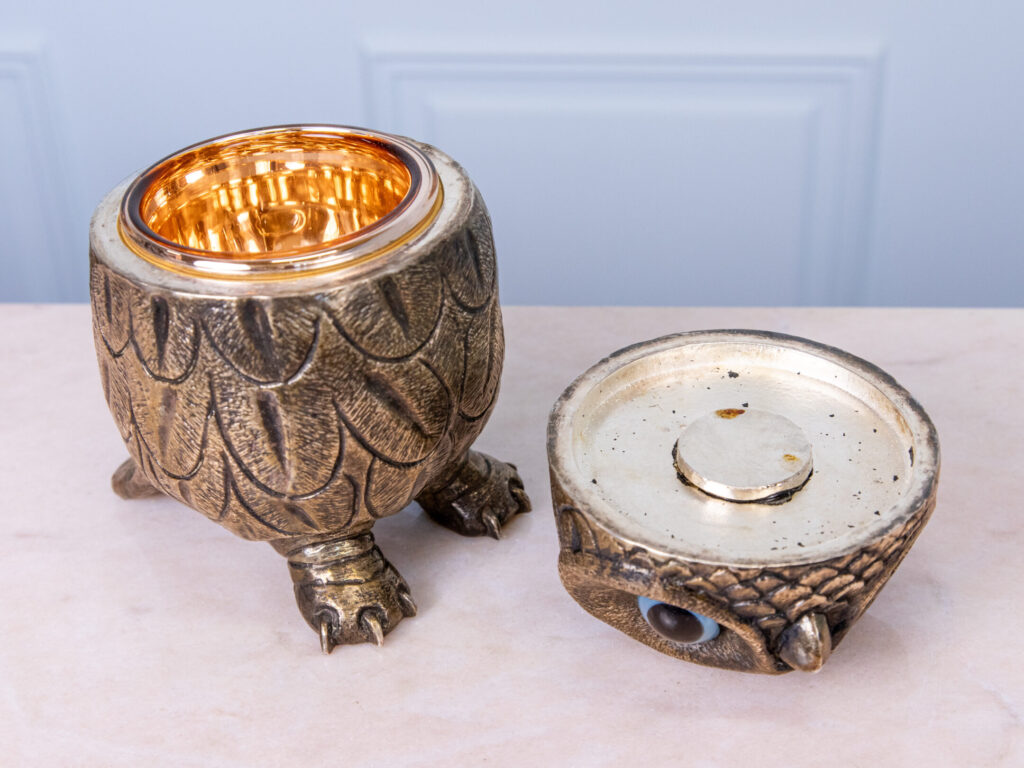 BN4A6718 Вінтажна ємність для льоду у вигляді сови