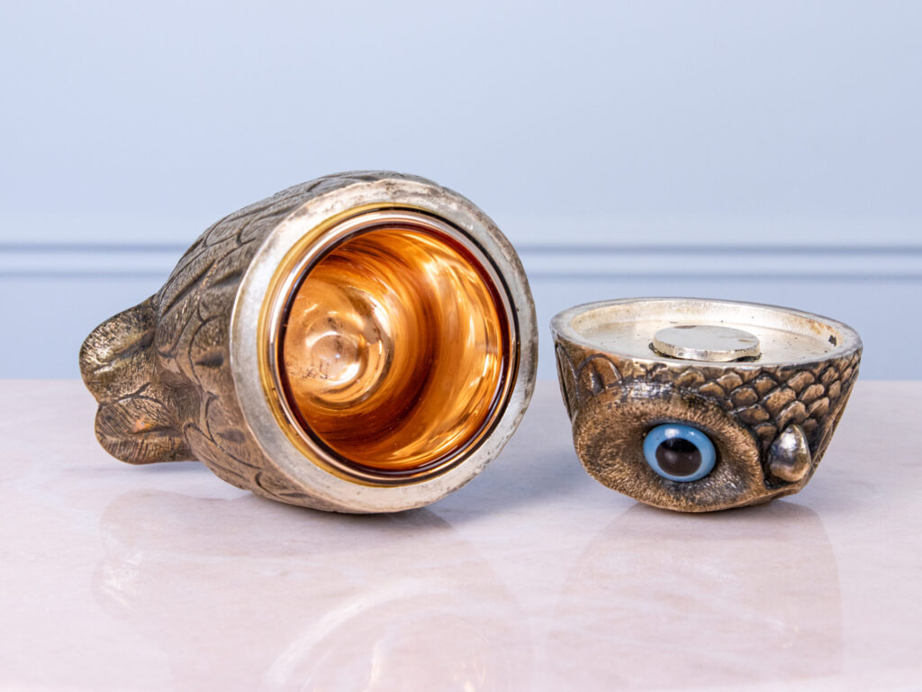 BN4A6719 Вінтажна ємність для льоду у вигляді сови