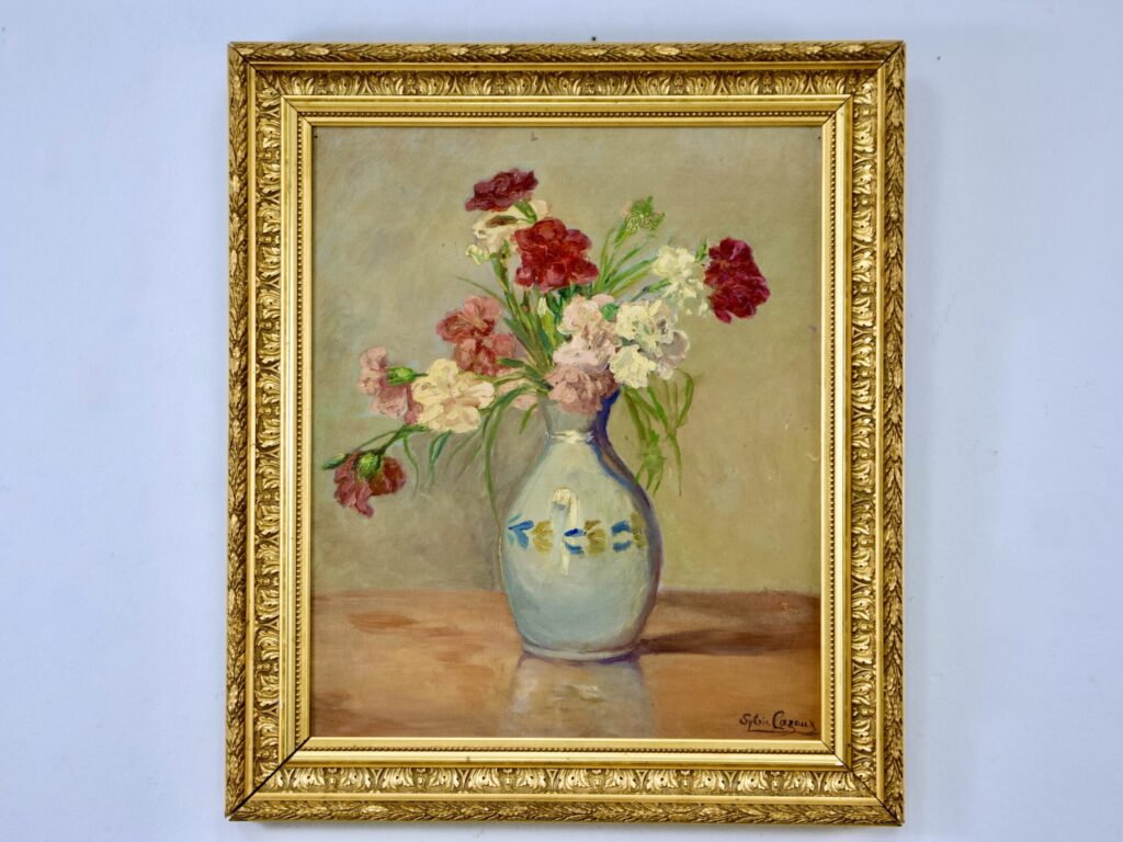 Вінтажний живопис «Натюрморт з квітами», Sylvie Cazaux