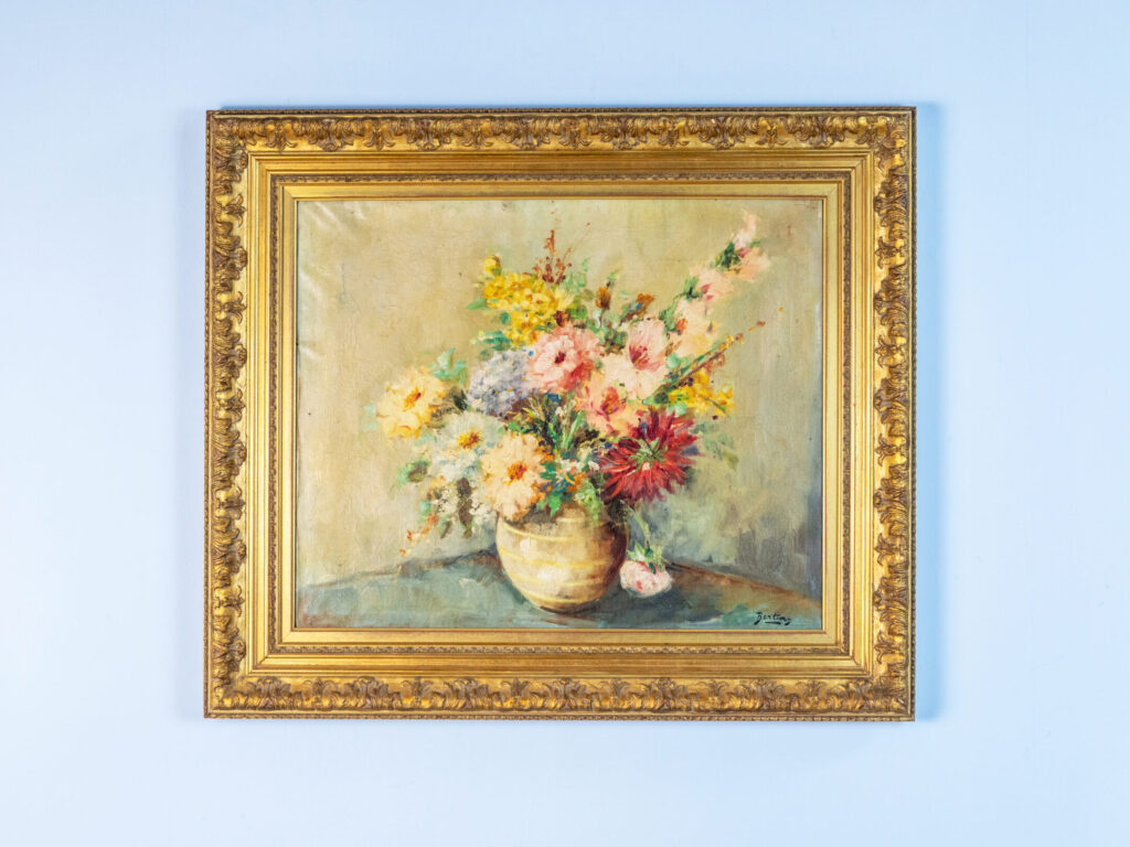 Антикварний живопис «Натюрморт з квітами», Еміль Бертен (E. Bertin)