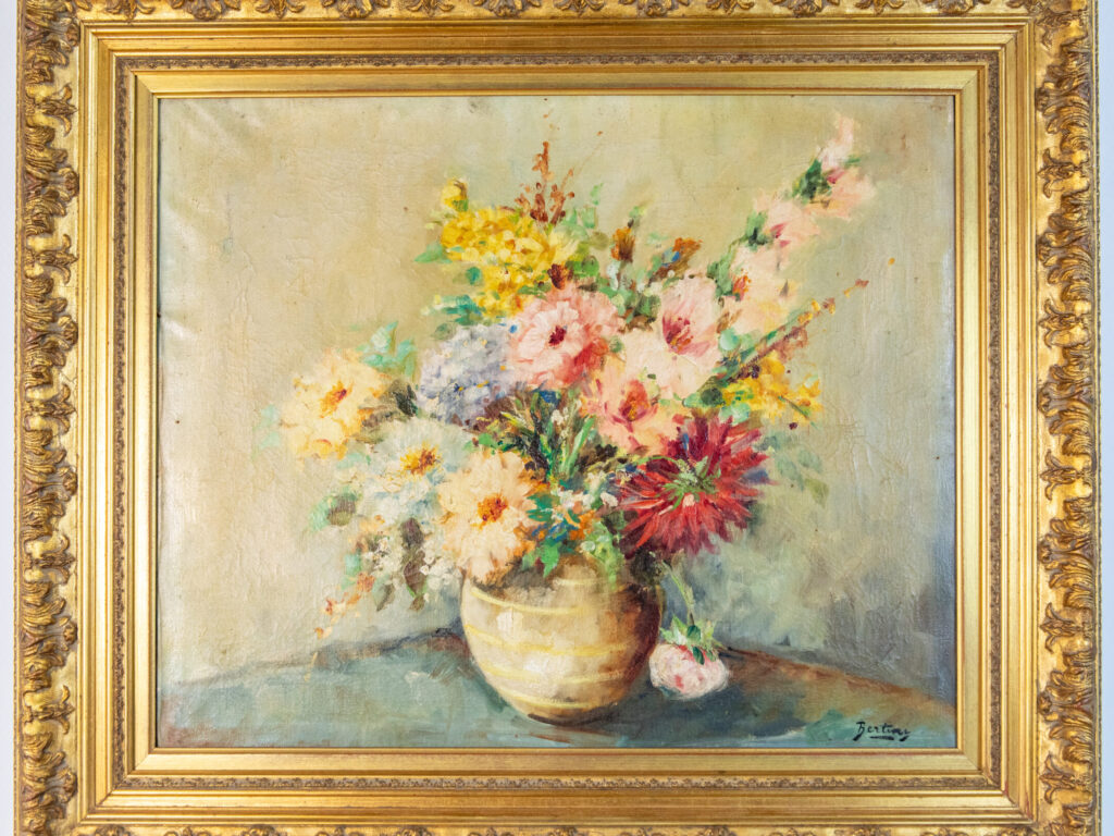 Антикварний живопис «Натюрморт з квітами», Еміль Бертен (E. Bertin)