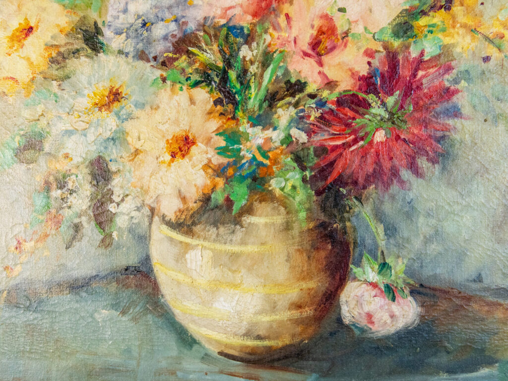 Антикварний живопис «Натюрморт з квітами», Еміль Бертен (E. Bertin)