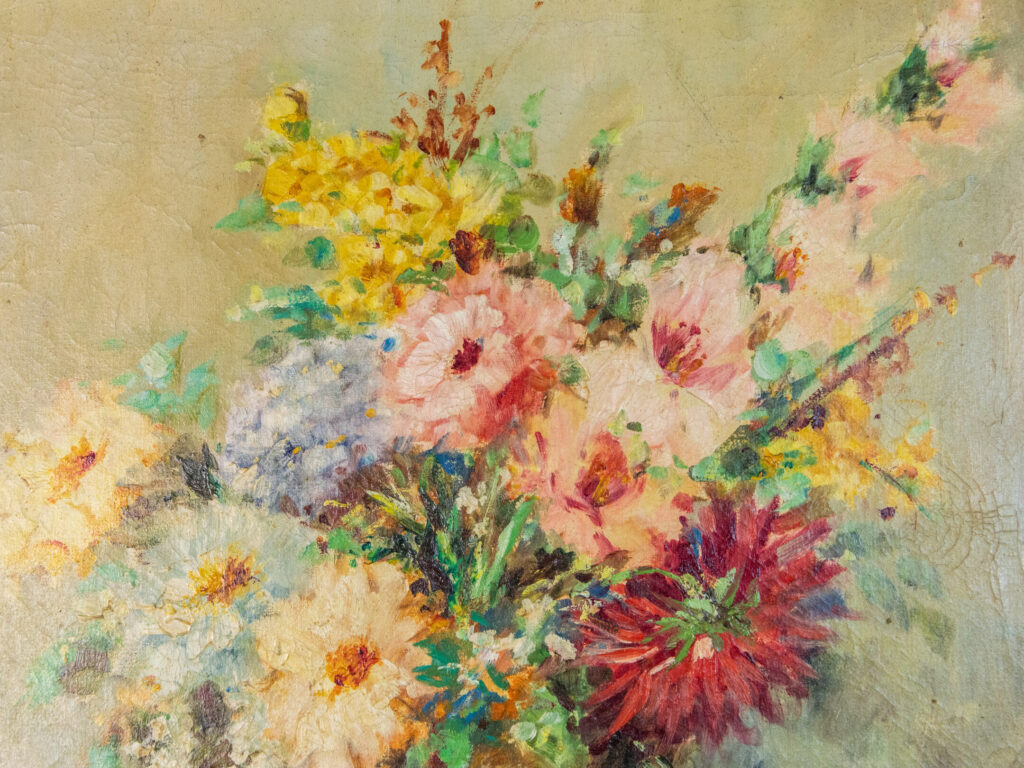 Антикварний живопис «Натюрморт з квітами», Еміль Бертен (E. Bertin)