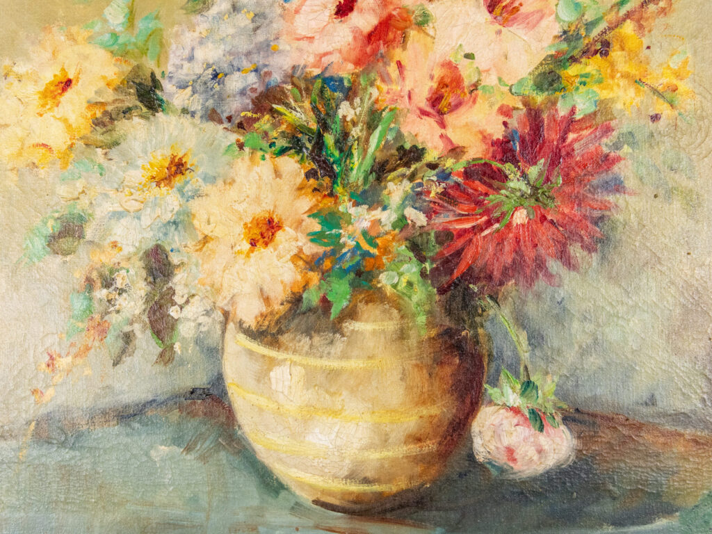 Антикварний живопис «Натюрморт з квітами», Еміль Бертен (E. Bertin)