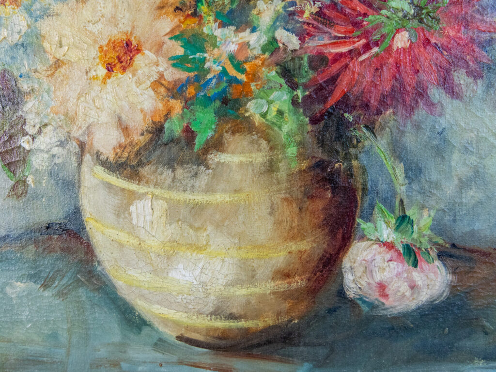 Антикварний живопис «Натюрморт з квітами», Еміль Бертен (E. Bertin)