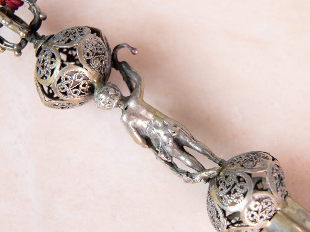 Антикварна срібна указка (яд) для читання Тори