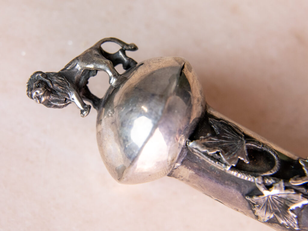 Антикварна срібна указка (яд) для читання Тори