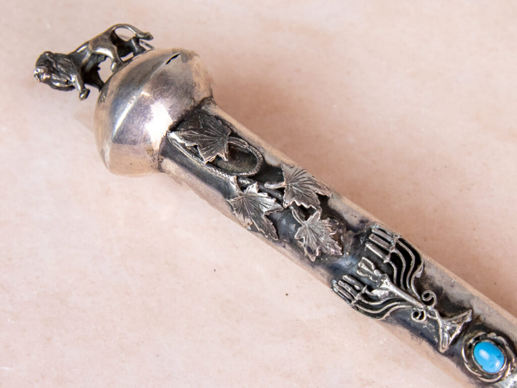 Антикварна срібна указка (яд) для читання Тори