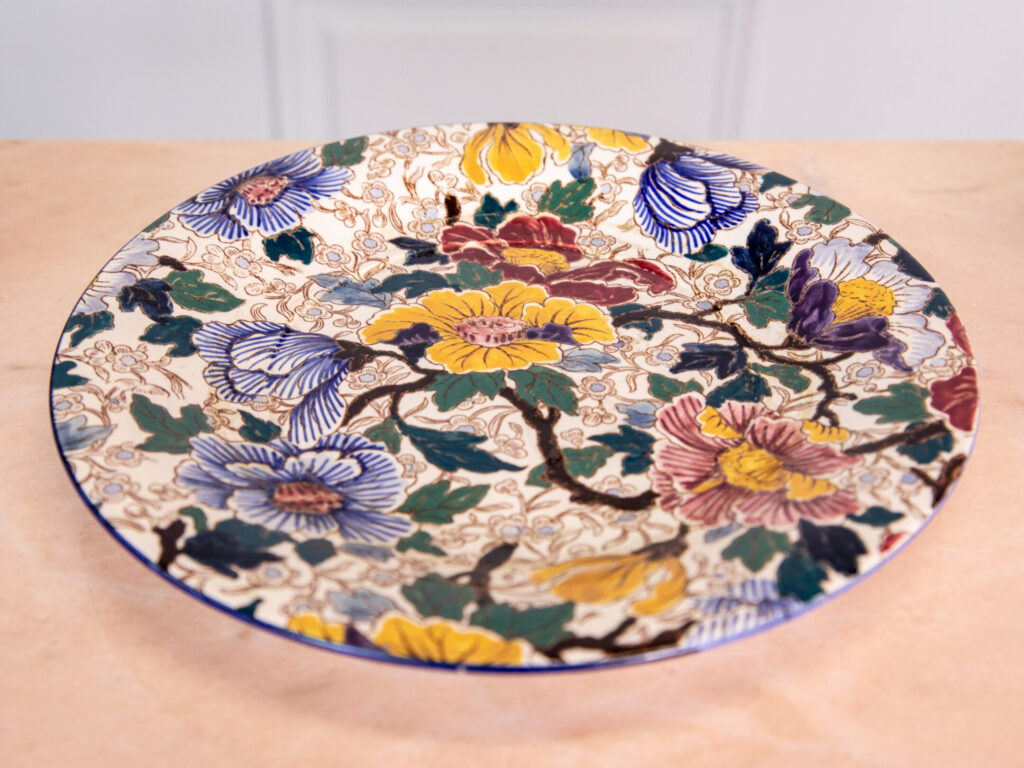 Вінтажний набір: вази та кашпо з підставкою «Pivoines», Gien