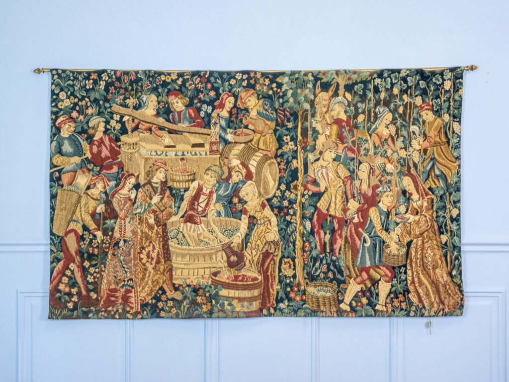 Вінтажний гобелен «Збір винограду»