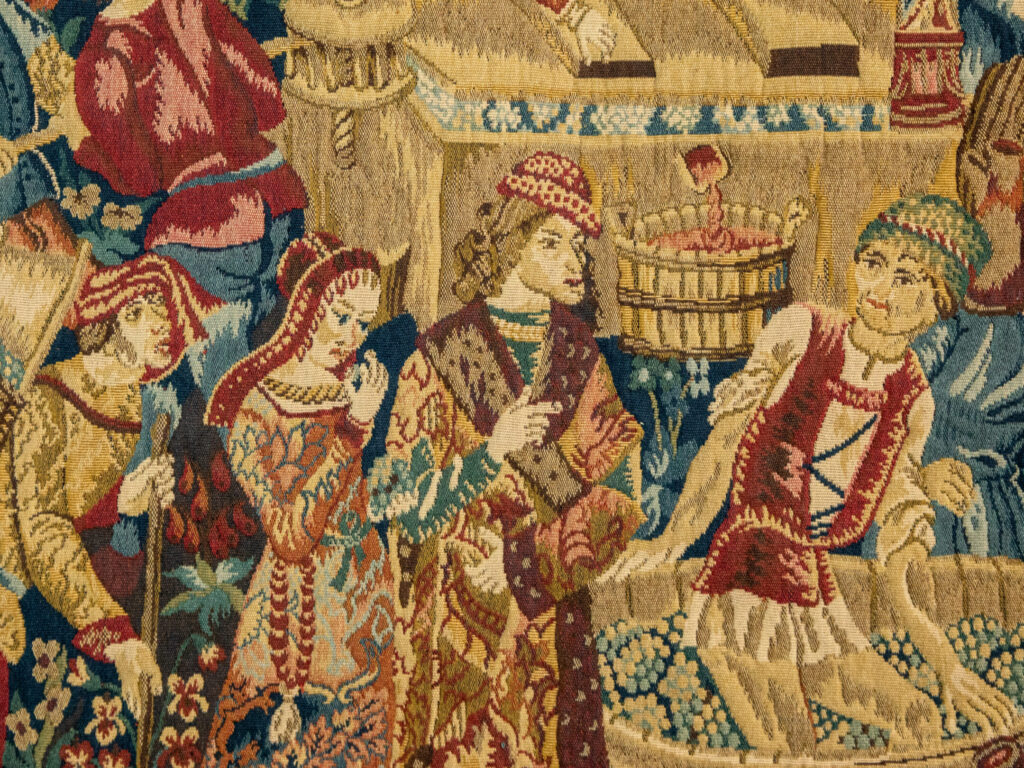 Вінтажний гобелен «Збір винограду»