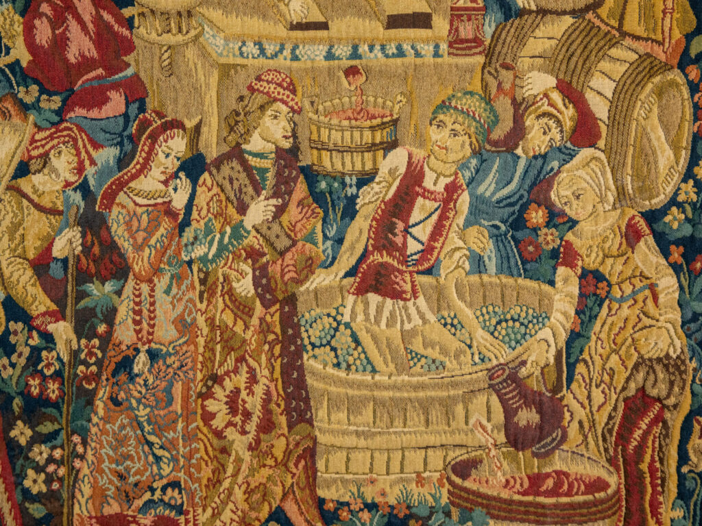 Вінтажний гобелен «Збір винограду»