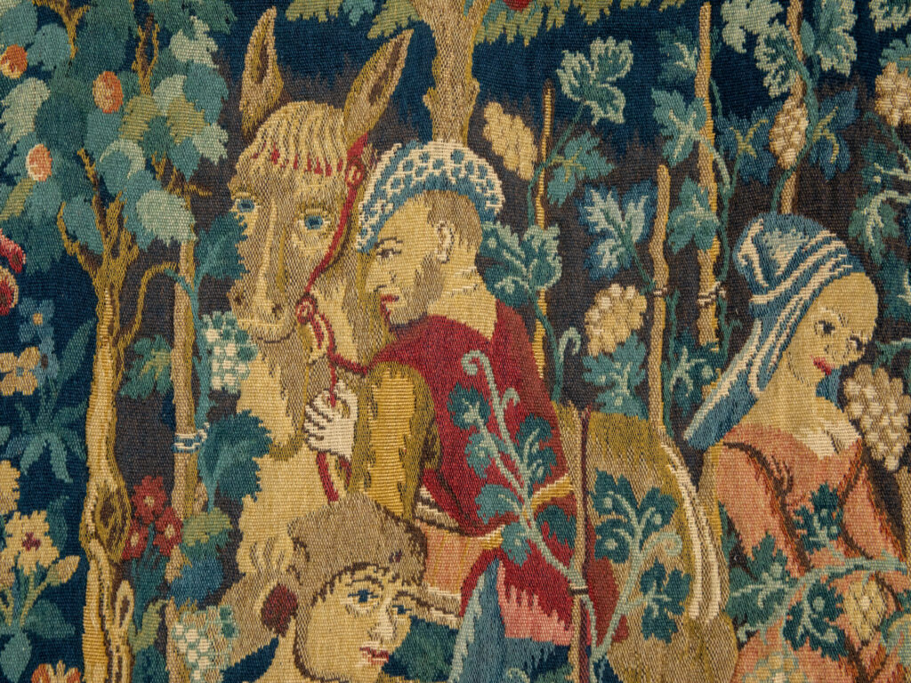 Вінтажний гобелен «Збір винограду»