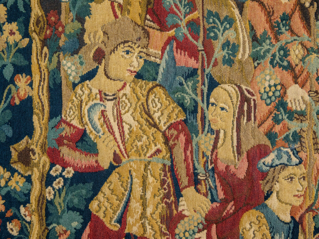 Вінтажний гобелен «Збір винограду»