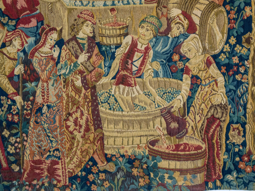 Вінтажний гобелен «Збір винограду»