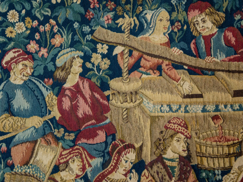 Вінтажний гобелен «Збір винограду»