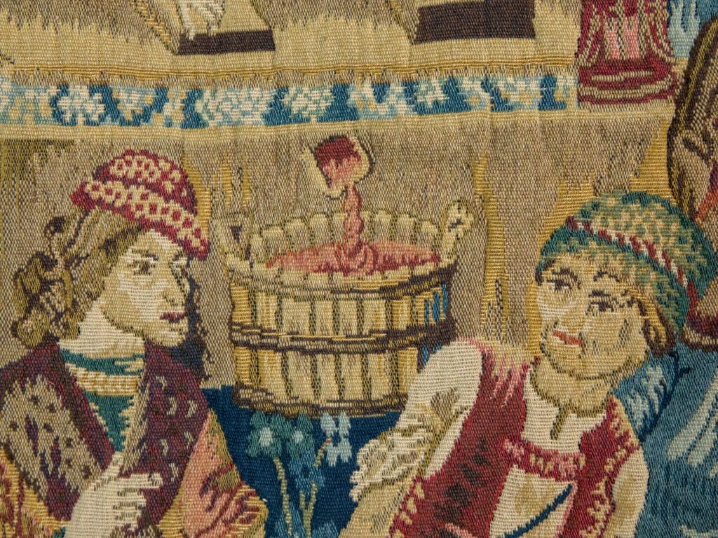 Вінтажний гобелен «Збір винограду»