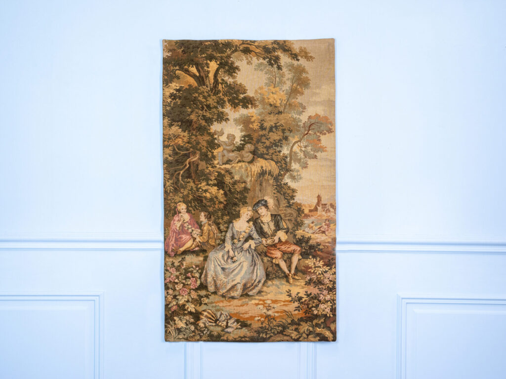 Вінтажний гобелен з галантною сценою