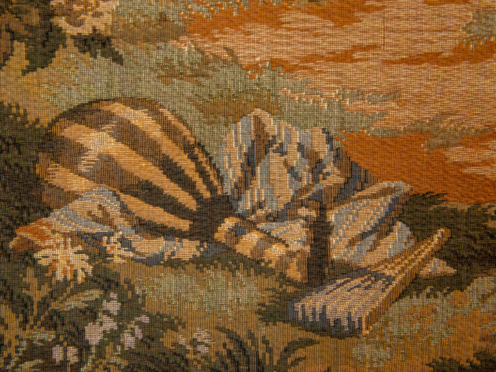 Вінтажний гобелен з галантною сценою