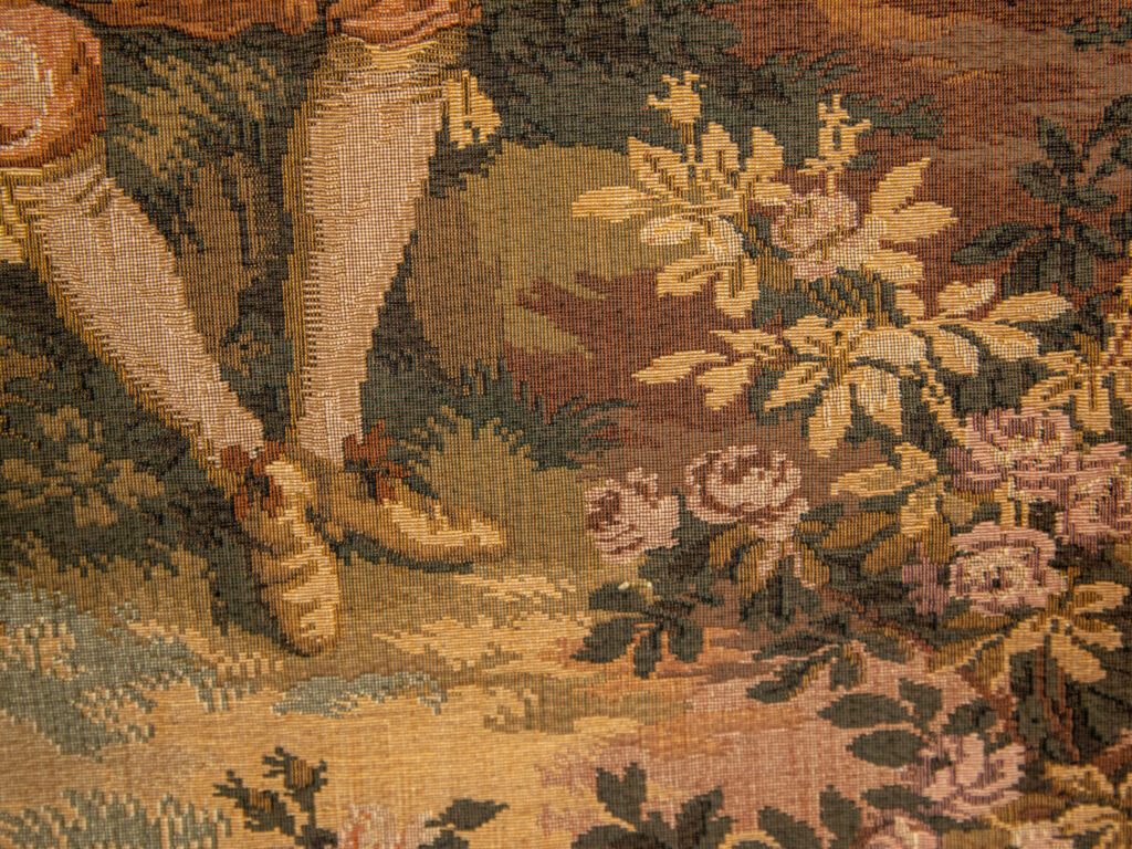 Вінтажний гобелен з галантною сценою