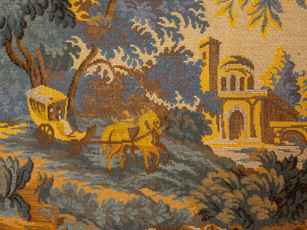 Вінтажний гобелен з мисливською сценою