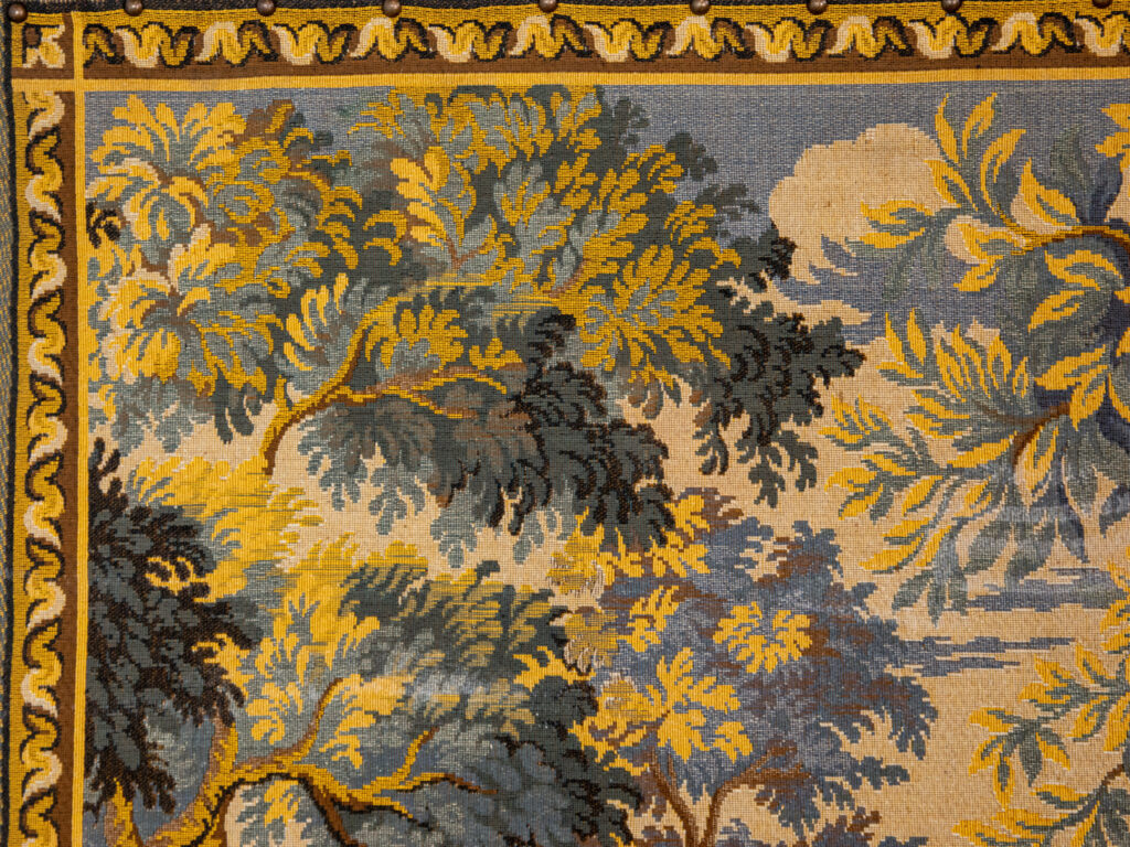 Вінтажний гобелен з мисливською сценою