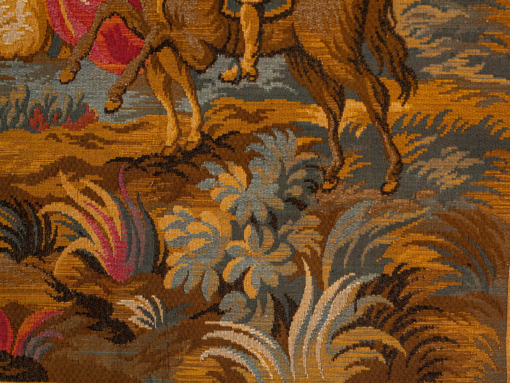 Вінтажний гобелен з мисливською сценою