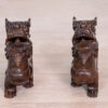 Деревянные статуэтки китайских львов-хранителей