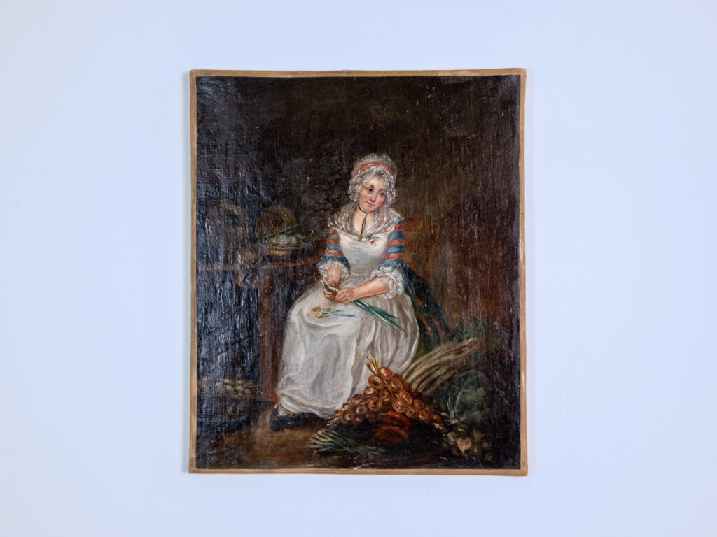 Антикварний живопис «Гарна кухарка»