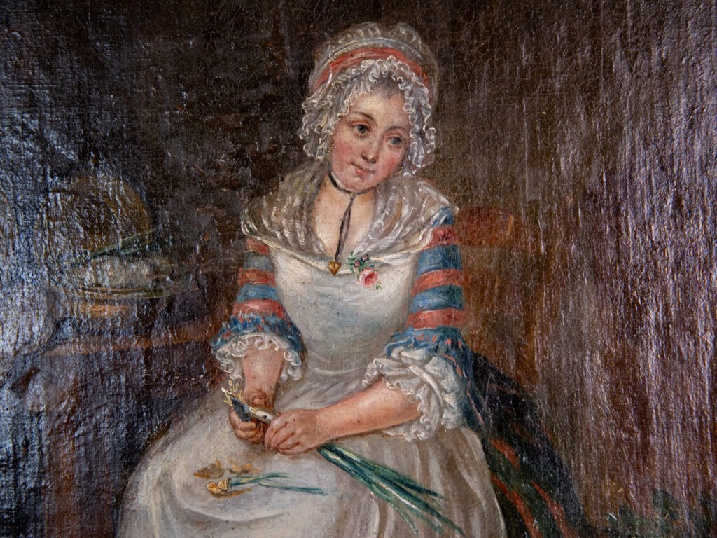 Антикварний живопис «Гарна кухарка»