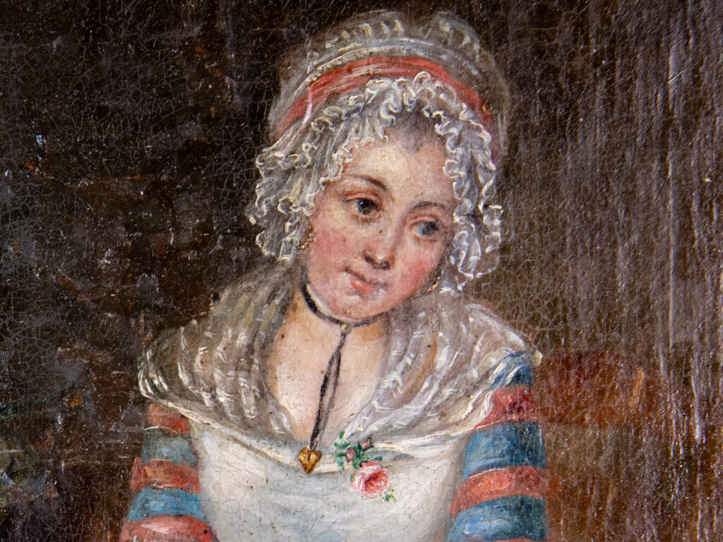 Антикварний живопис «Гарна кухарка»