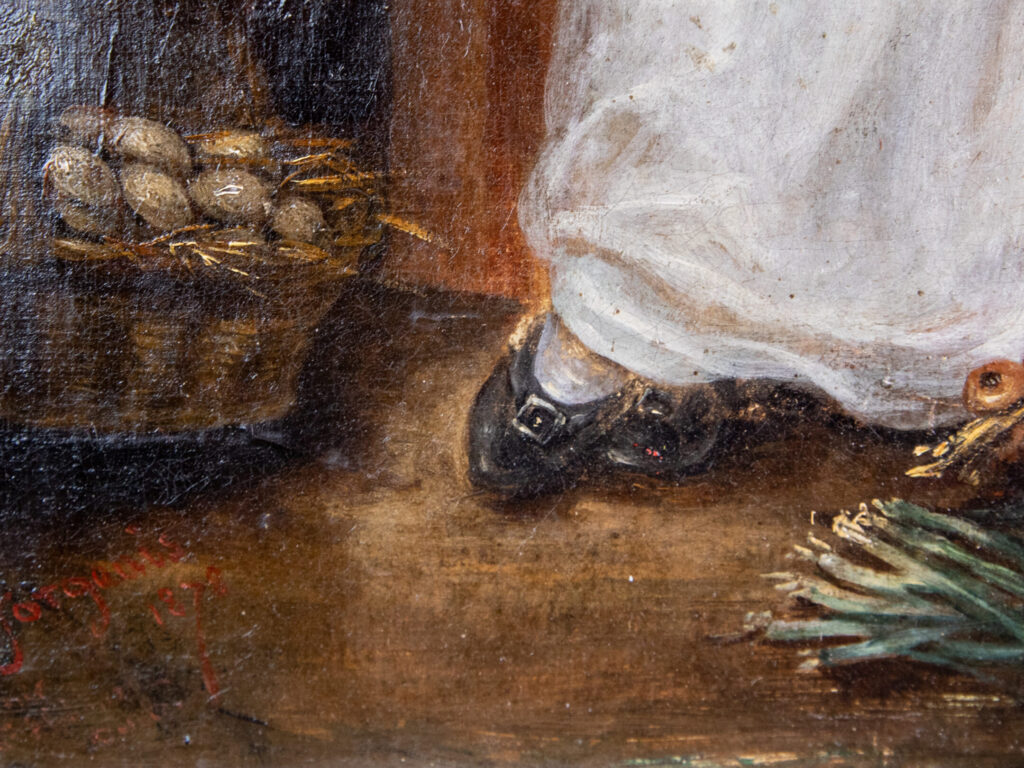 Антикварний живопис «Гарна кухарка»