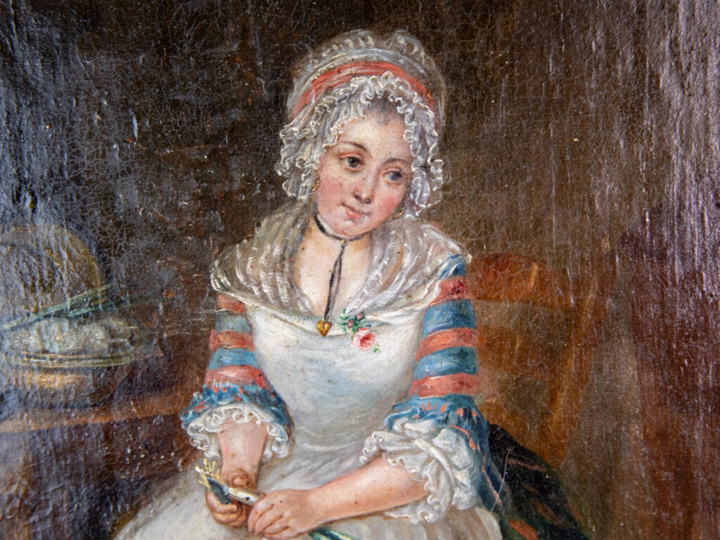 Антикварний живопис «Гарна кухарка»