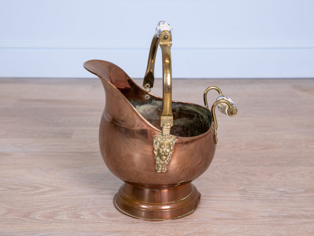 Антикварне мідне відро для вугілля