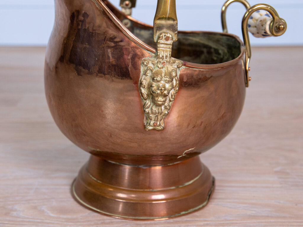 Антикварне мідне відро для вугілля