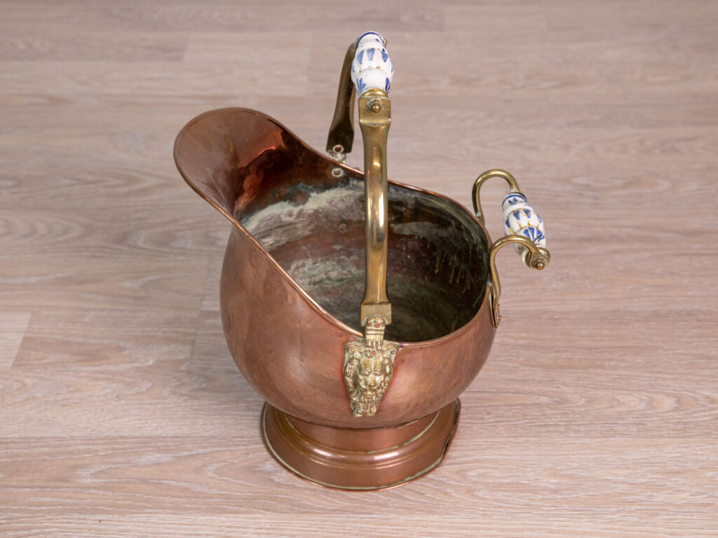 Антикварне мідне відро для вугілля