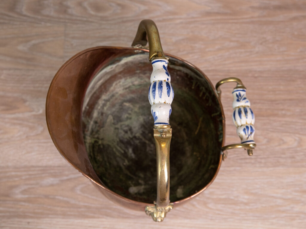 Антикварне мідне відро для вугілля