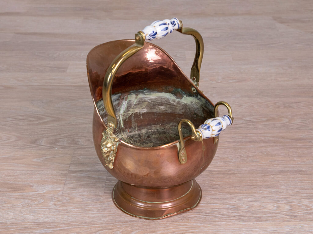 Антикварне мідне відро для вугілля