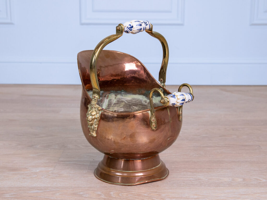 Антикварне мідне відро для вугілля