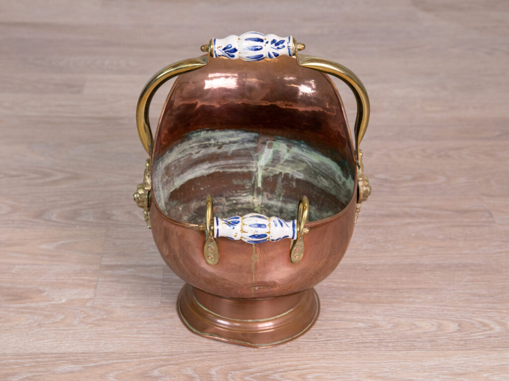 Антикварне мідне відро для вугілля