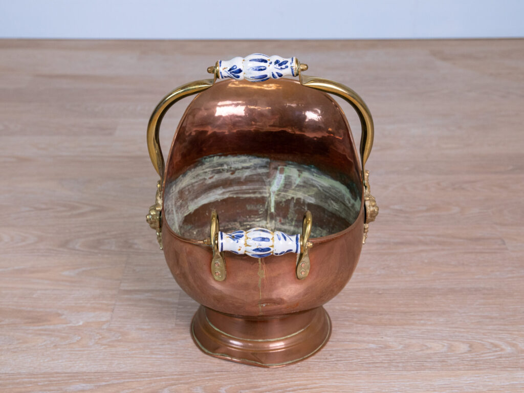 Антикварне мідне відро для вугілля