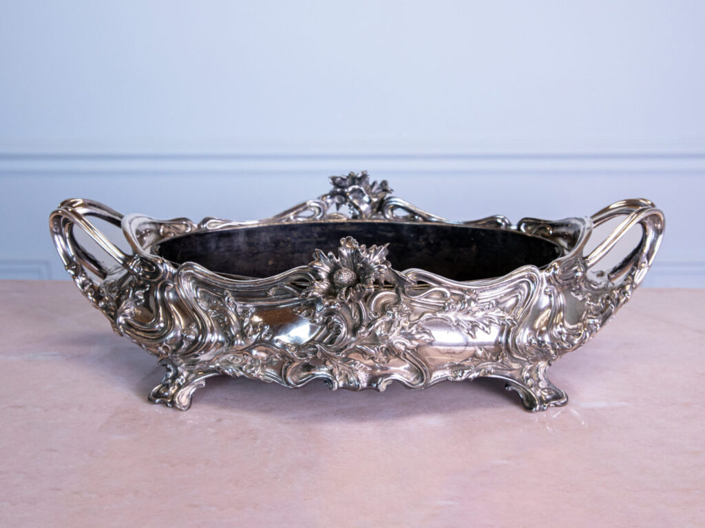 Антикварне посріблене кашпо, Victor Saglier